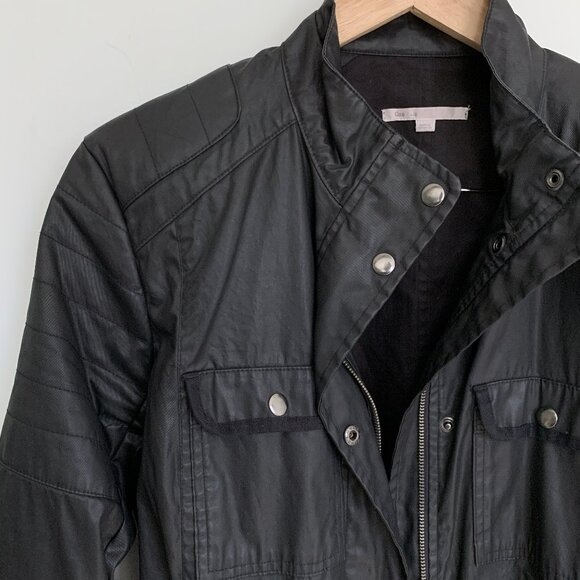 Gap Belted waxed twill jacket Black Large - Picture 3 of 6